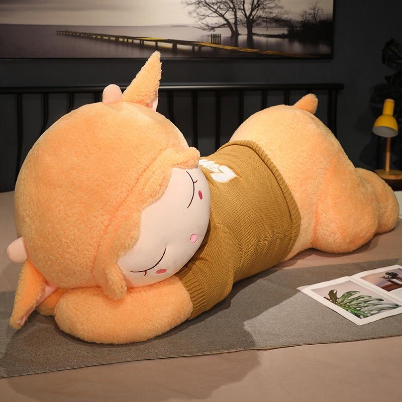 Large sweater sheep small sheep doll plush toy lying sheep doll girl soothing rag doll birthday gift