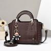 Elegant Handbag Versatile Zippered Ladies Shopping Tote Bags with Adjustable Strap Women Bags Solid Color Ladies Crossbody Bags