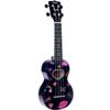 MAHALO Soprano UKULELE Art Series Heart MA1 HE Black