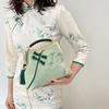 Chinese Style Embroidered Cheongsam Bag Vintage Clip On Shoulder Crossbody Lucky Bamboo Tassel Elegant for Party Evening Purse