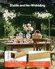 Over the Table Rod Stand with Clamps, Adjustable 71-249 Cm Length & 33-106 Cm Height, Table Arch Stand with Floral Accessories, Gold Balloon Frame for