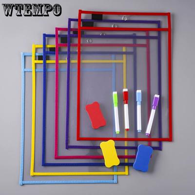 WTEMPO DIY Coloring Practice Supplies Clear Dry Wipe Files Storage Bags Protecting Original File Allows for Repeated Practice and Avoids Wasting Paper