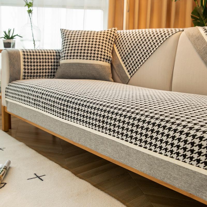 Sofa Cushion Four Seasons Universal Simple Modern Non-Slip Chenille Sofa Cover Cloth Cover Cover Cushion Nordic Backrest