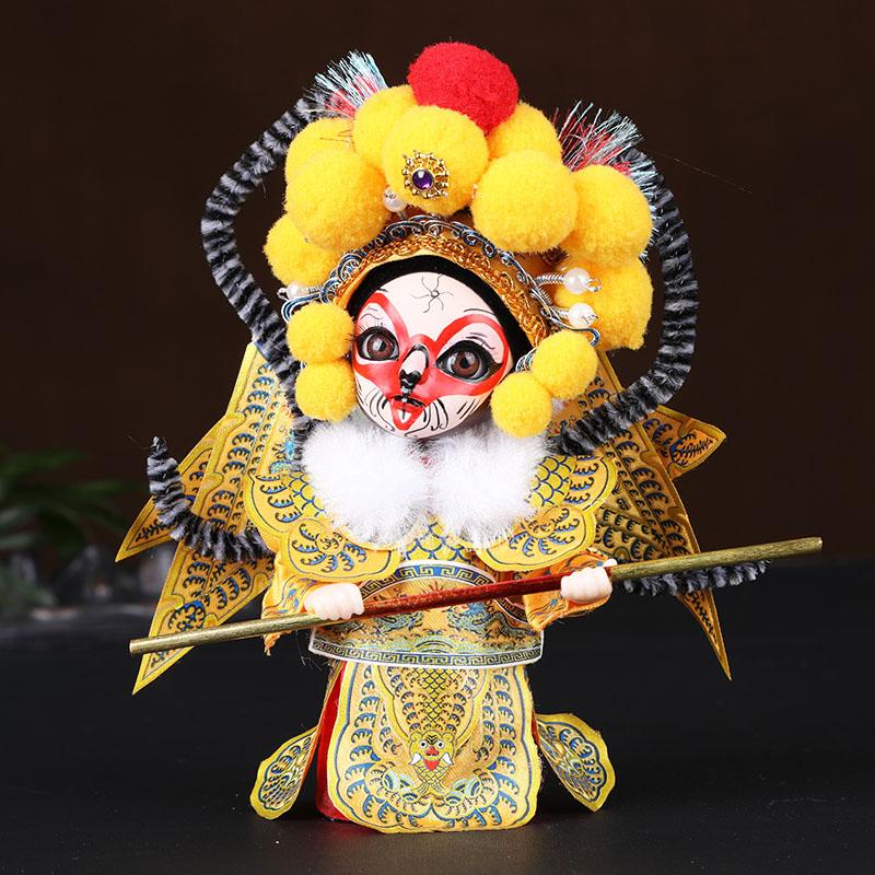 Chinese Opera Character Decoration Silk Doll Peking Opera Mask Doll Chinese Handmade Decorative Gifts Shop decoration Doll