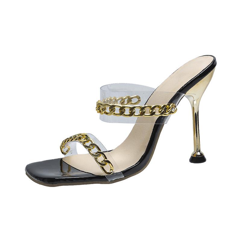Cadena de moda square cabeza delgada zapatillas de tacón alto para las  mujeres comprar a buen precio — entrega gratuita, reseñas reales con fotos  — Joom