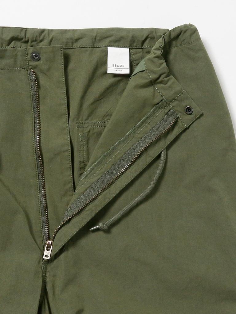Pantaloni de bumbac nailon suprapantaloni OLIVE L 11240404457 [BEAMS] Bărbați