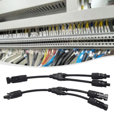 1 Pair for Solar Panel Connector Tee Y Type 1to 2 Way Cable Distributor