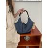 Niche Retro Shoulder Canvas Bag Lady, New Korean Version Simple Work Small Bag Underarm Commuter Bag