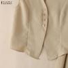 ZANZEA Top Gilet Senza Maniche da Donna e Pantaloni a Gamba Larga Set Casual Due Pezzi