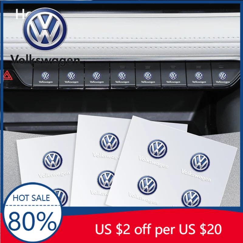 For VW Volkswagen Jetta MK5 Golf 1/2/5/10PCS Car Badges Auto Interior Decor Logo Stickers For Volkswagen VW Touran Beetle Golf P