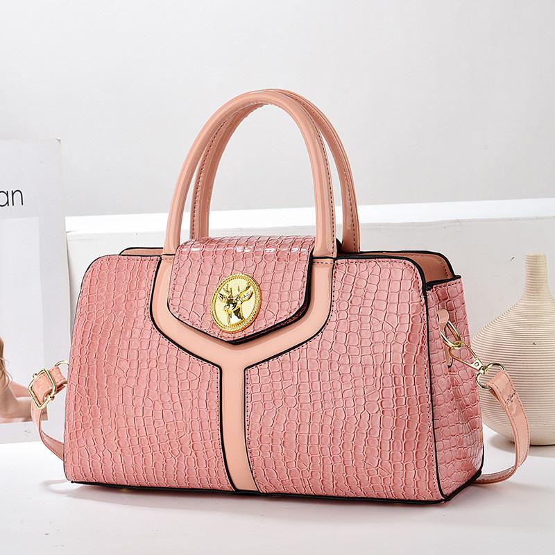 Chic Large Capacity Womens Tote Bag Stylish Shoulder Handbag With Crocodile Pattern For Everyday Use