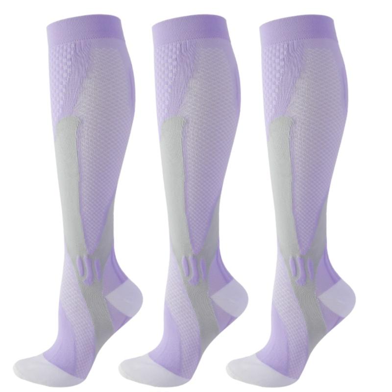 2/3/4 Pairs Running Men Compression Socks Fit Varicose Veins Football Soccer Stockings 30 Mmhg Atheletic Men Women Sports Socks