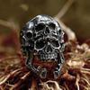 Gothic Vintage Todes Sichel Totenkopf Ring für Herren 316L Edelstahl Hip Hop Biker Skelett Ringe Punk Party Schmuck Großhandel
