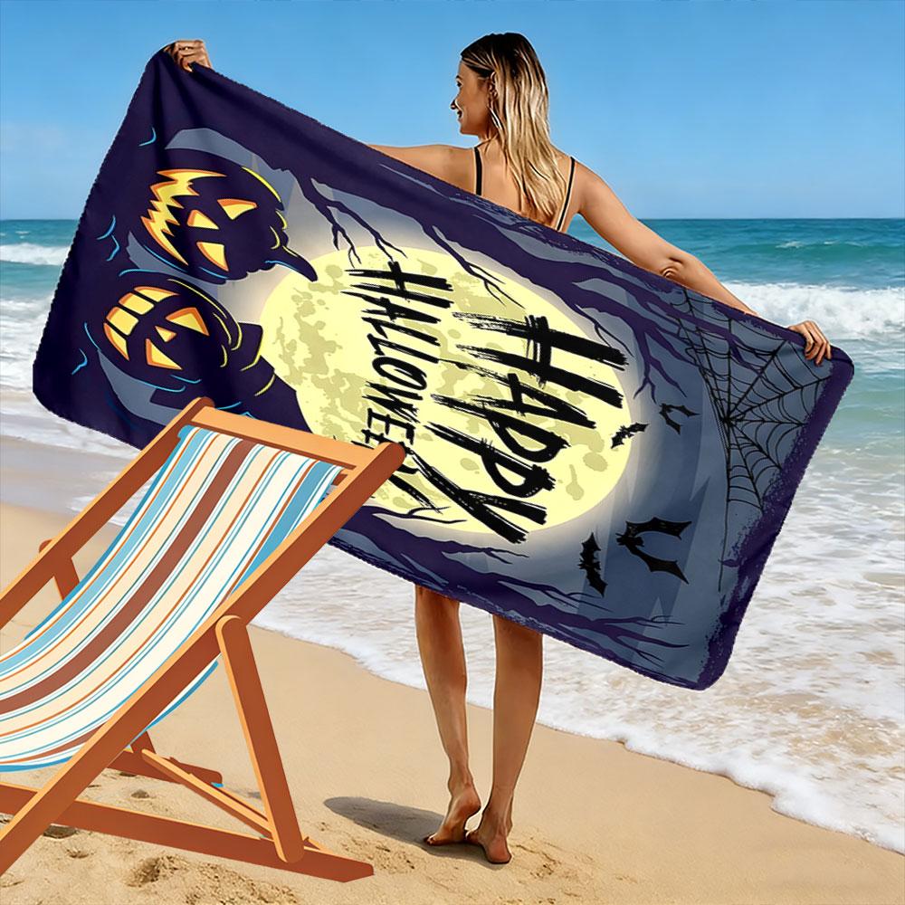 Glowing moonlit enchantment Print beach towel, quick drying, suitable for travel, outdoor sports, jogging, the beach and swimming, gift