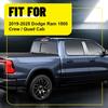 For -2025 Dodge Ram 1500 Quad Cab Chrome/Black Pillar Posts Window Door Trim