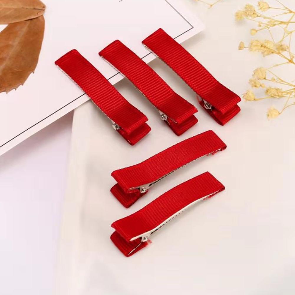 10PCS DIY Handmade Hairclips For Women Basic Bows Hair Clips Coverd Ribbon Hair Barrettes Handicraft Hair Accessories