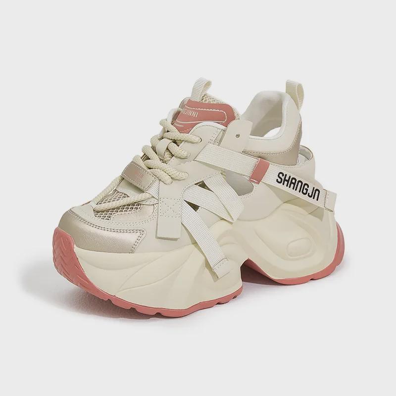 2025 Women's Summer Hollow Platform Sandals: Stylish, Versatile, Height-Boosting, Thick-Soled Casual Footwear