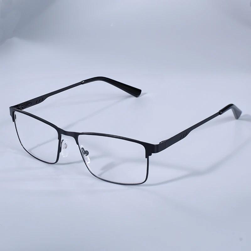 +0.75 1.25 1.5 1.75 2.0 2.25 2.75 Anti Blue Mens Glasses Men Square Metal Large Frame Reading Presbyopia Glasses Gafas Lectura