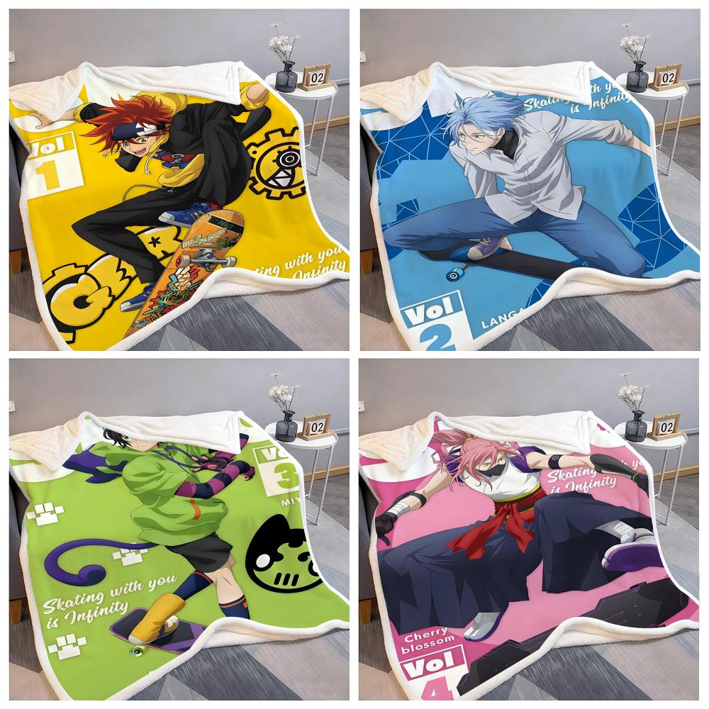 Anime Junge S-Sk8 The Infinity Überwurf Flanell Flauschig Weich Decke Warm Hautfreundlich Überwurf für Sofa Bett Büro Nickerchen Winter