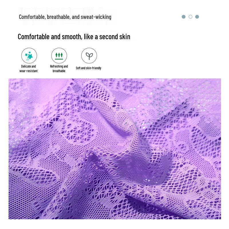 Youye Чоловічі прозорі мереживні дихаючі труси з низькою посадкою