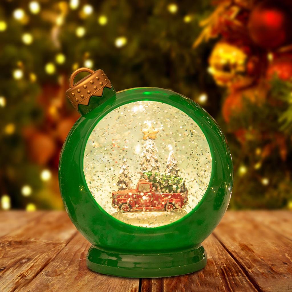 Weihnachten Schneekugel Ornament Glitter leuchtende Kristallkugel Geschenk Urlaub Party