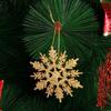 12pcs 10cm Glitter Powder Snowflake Xmas Ornaments Christmas Tree Decor Party Wedding DIY Home Decoration