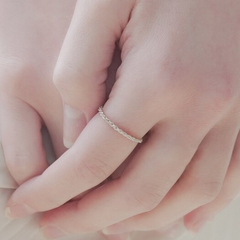 BONBEAU Gemma Twist Silver Chain Ring Gemma Twist Chain Silver 925 Daily Ring