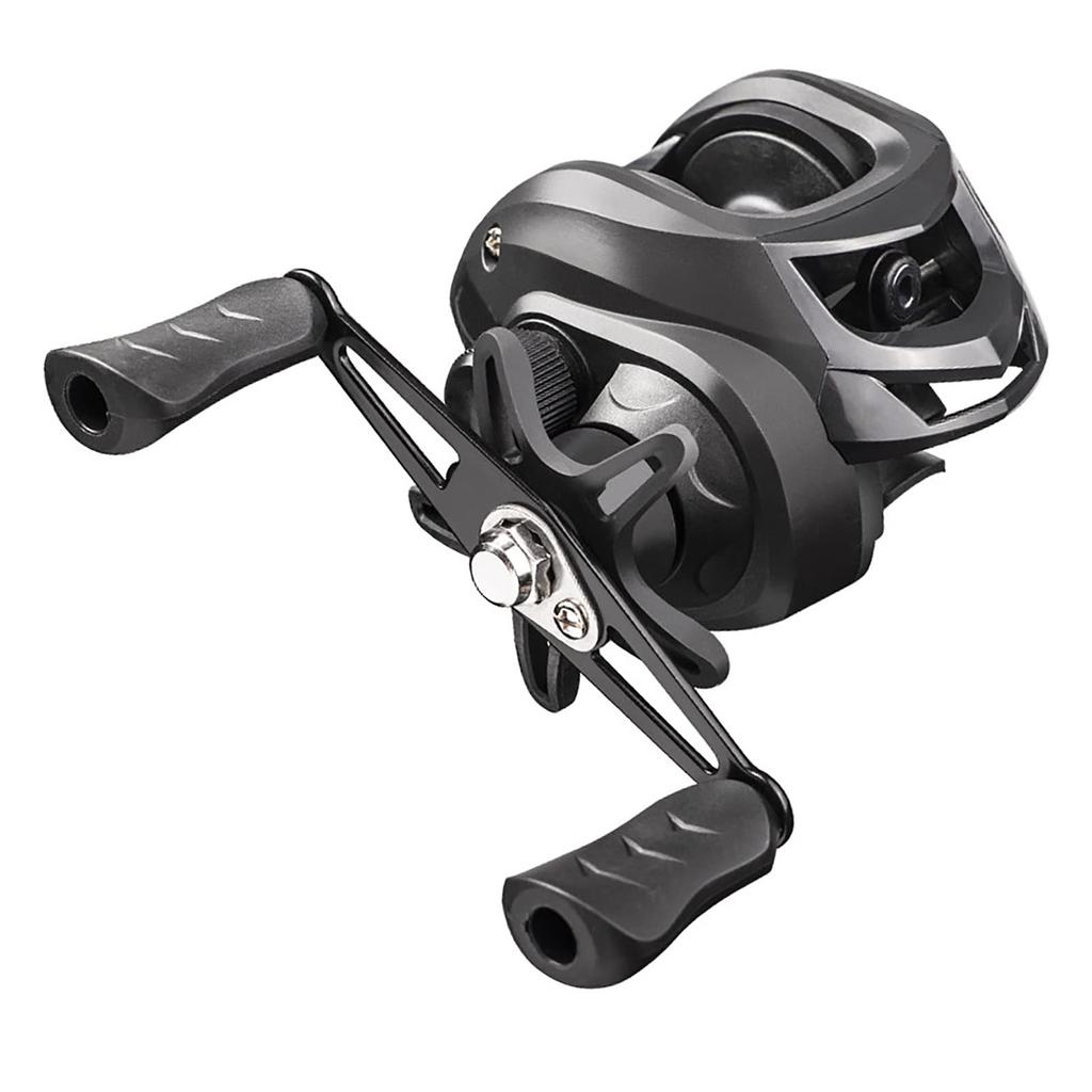 Rengu Nylon Wire Cup Fishing High Rotation Speed Ratio Water Drop Fishing Black Reel, Reel, (Right Hand)