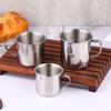 1Pc Stainless Steel Coffee Mug Camping Cup Portable Soup Mug For Travel Home Unbreakable Drinking Cup With Handle For Coffee