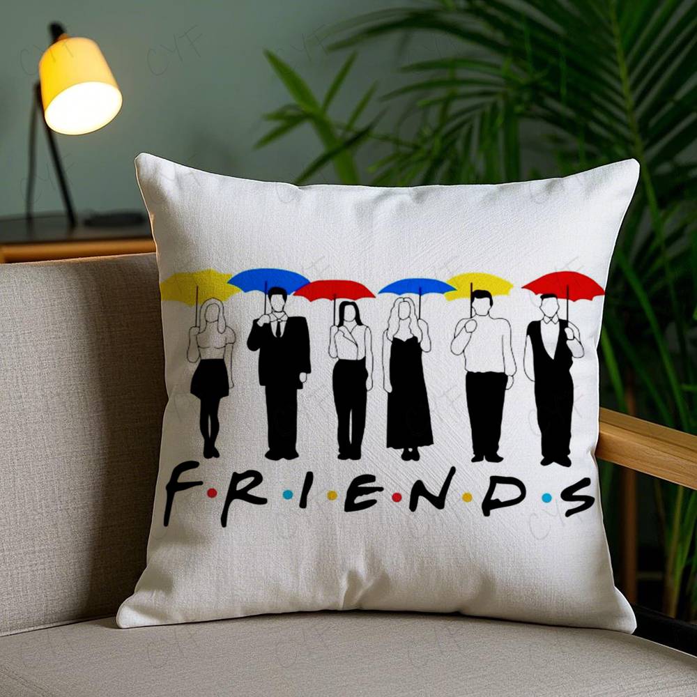 Classic F-Friends Tv Show Pillow Case Custom Printed Brushed Fleece Pillow, Baby Skin-Touch, Eco-Friendly Dye-Sublimation Cushio