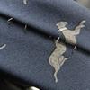 Used HERMES tie Animal motif silk Navy gray gray business