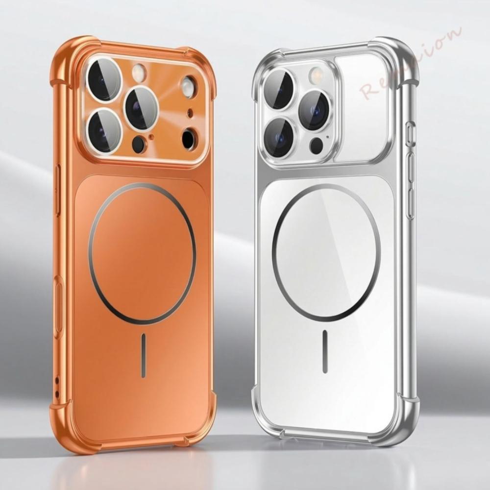Magnetic Phone Case For iPhone 17 13 14 15 16 Pro Max Air Magsafe Official Big Windows Shockproof Protector Cover