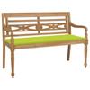 Day and Night - Day and Night Batavia Bench Solid Teak Wood and Bright Green Cushion 120 Cm