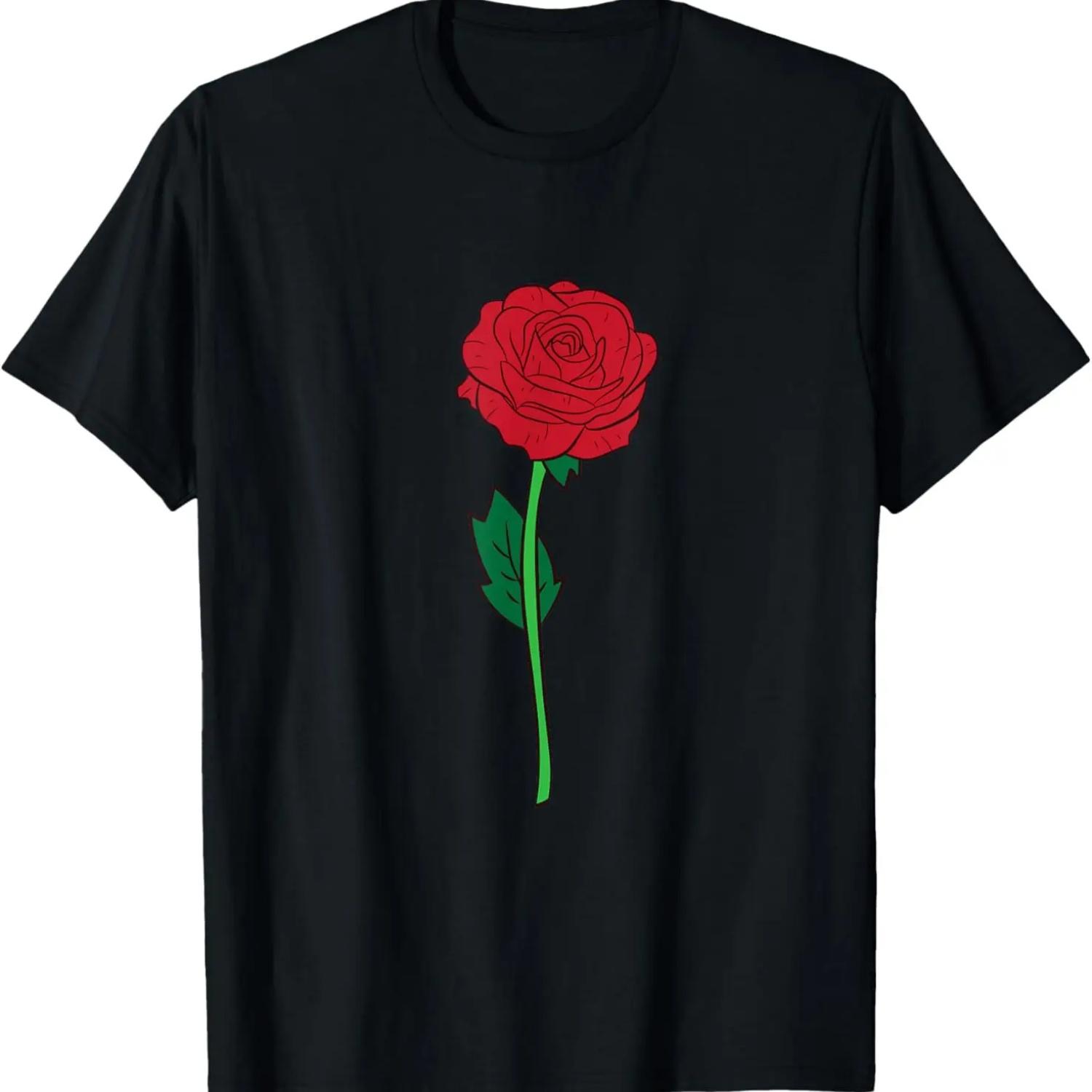 Red Roses Cute Red Rose Flower Gardening Red Rose T-Shirt S чёрный