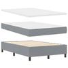 Box Spring Bed with Headboard Light Grey 120 x 200 cm Fabric
