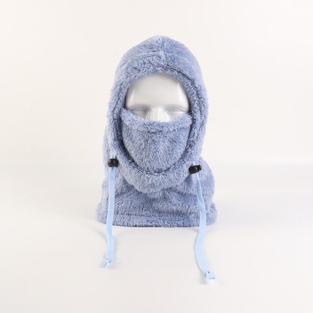 Autumn and Winter Cute Little Bear Ear Children's Pullover Hat, Outdoor Warm Ear Protection Scarf One-piece Hat, Windproof Hat