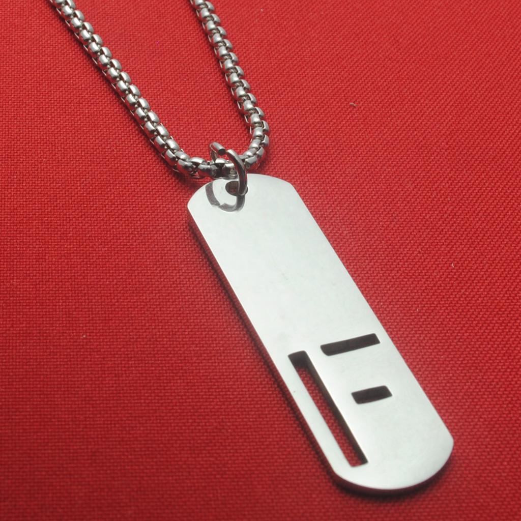 Titanium Steel English Letter Pendant Stainless Steel Unisex Versatile Fashion Accessories Couple Jewelry Necklace