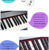 Genomskinliga klistermärken för pianotangenter för självstudier: Passar 88-, 61- & 54-tangenters klaviaturer