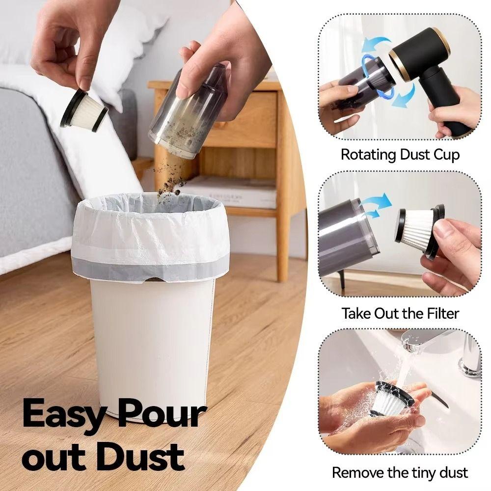 Rechargeable Mini Vacuum Cleaner Strong Suction Portable Vacuum Cleaner  Keyboard Cleaning