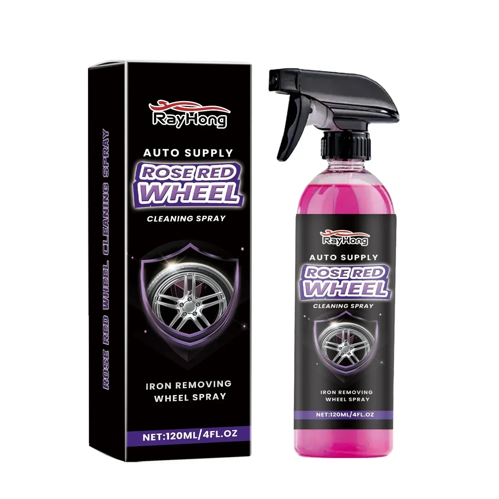 120ml Tire Cleaner Spray  Car Wheel Cleaner For Tires Long-Lasting Wheel Care Products Rim Cleaner Spray For Vehicles Trucks RVs