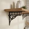 L-Shaped Support Bracket Sturdy Decorative Metal with Scrollwork DIY