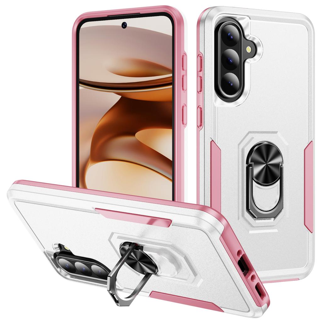 For Samsung Galaxy A56 5G Case Military Grade Ring Kickstand PC + TPU Phone Cover