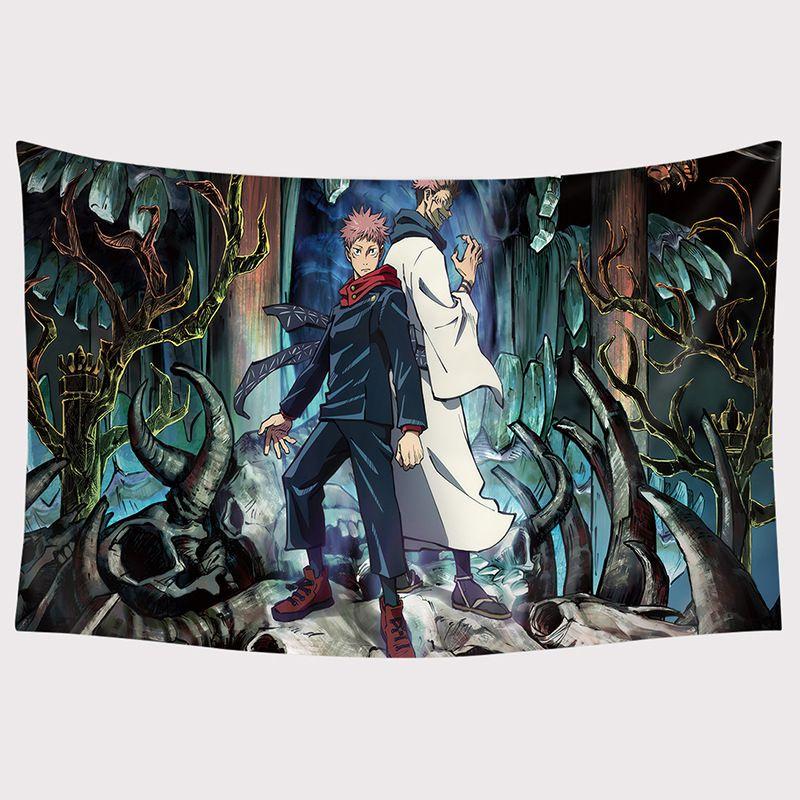 Jujutsu Anime Kaisen Tapestry Background Cloth Home Wall Hanging Decor Printing