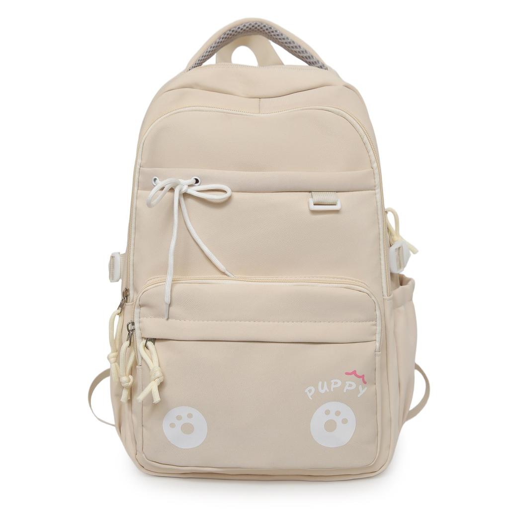Schoolbag new collegiate style bow backpack, Korean style INS high-value candy color, large-capacity backpack for middle and high school students