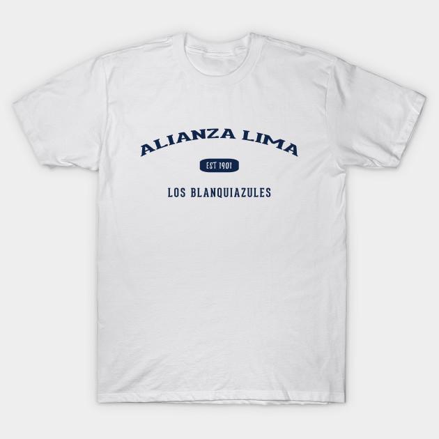 Men Black Print T-shirt Club Alianza Lima No-Cut Transfer Paper Print Cotton Tshirt L белый
