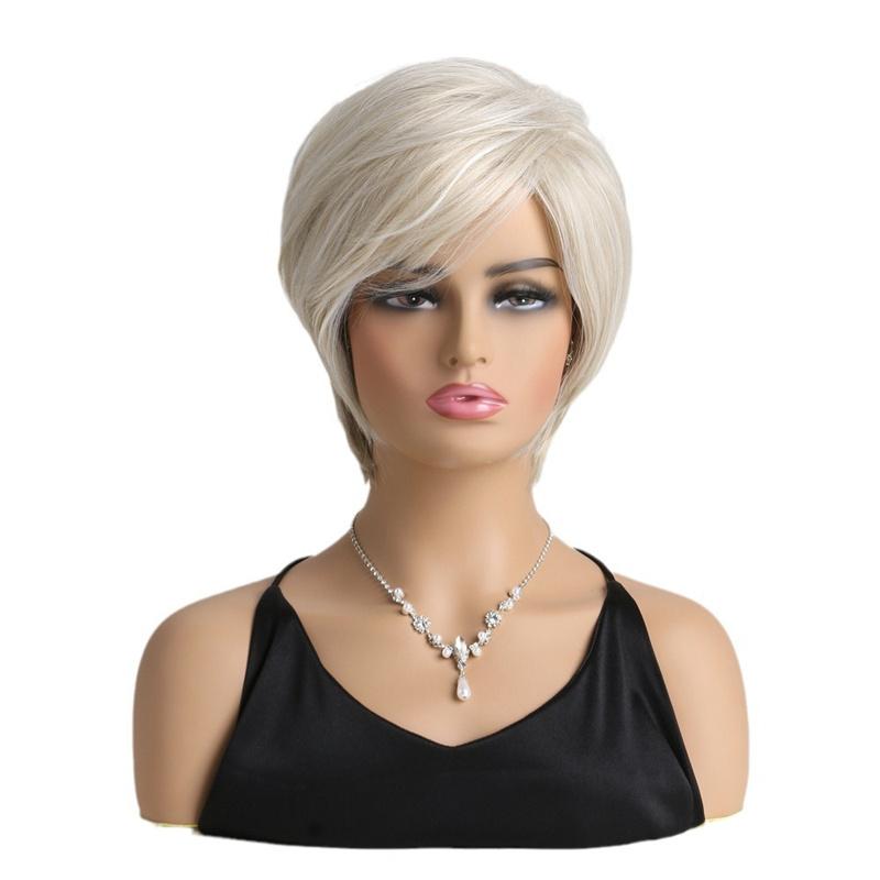 

Синтетические парики с челкой Натуральный парик для женщин Короткий боб Прямые волосы Парики Женский косплей Хэллоуин Костюм Женский парик