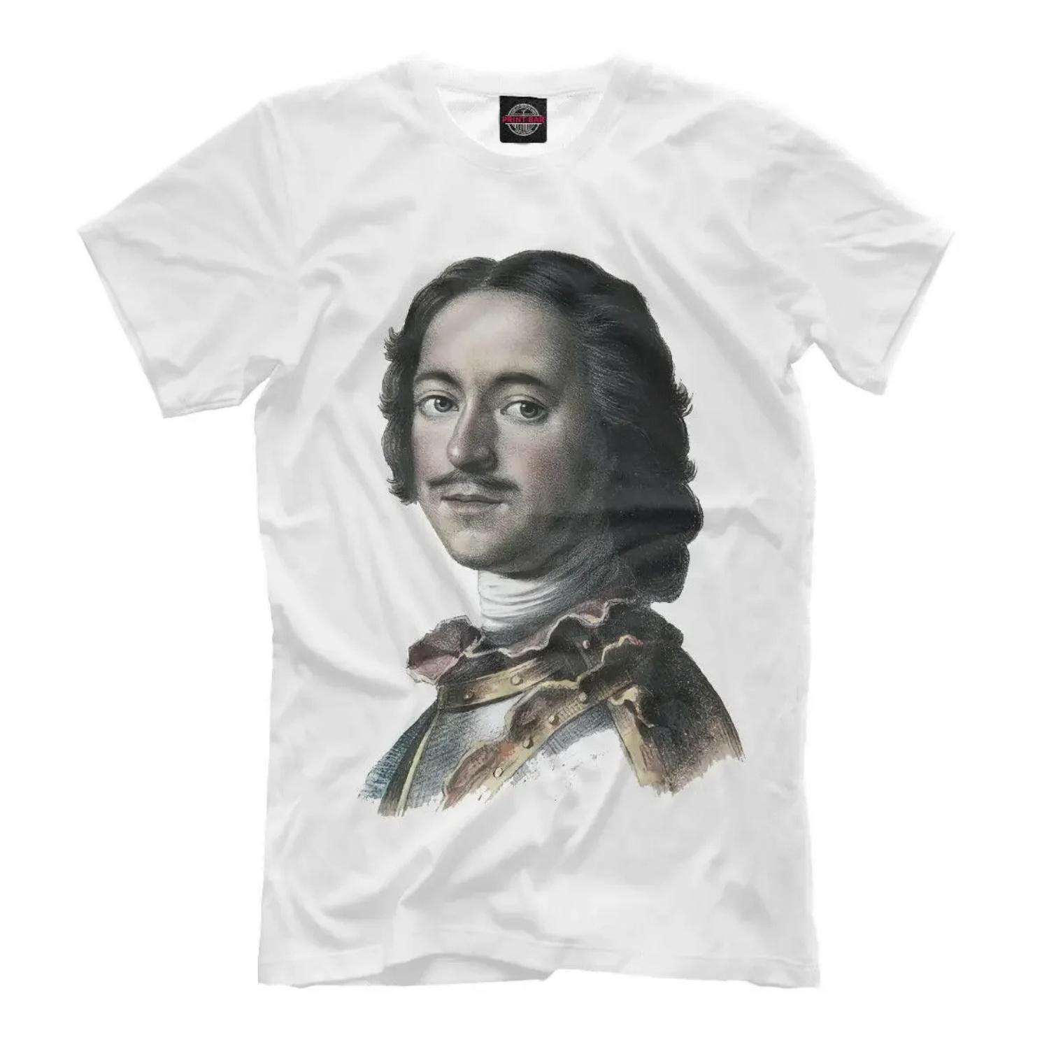 Russian Empire Peter The Great T-Shirt 100% Cotton O-Neck Summer Short Sleeve Casual Mens T-shirt Size S-3XL S чёрный