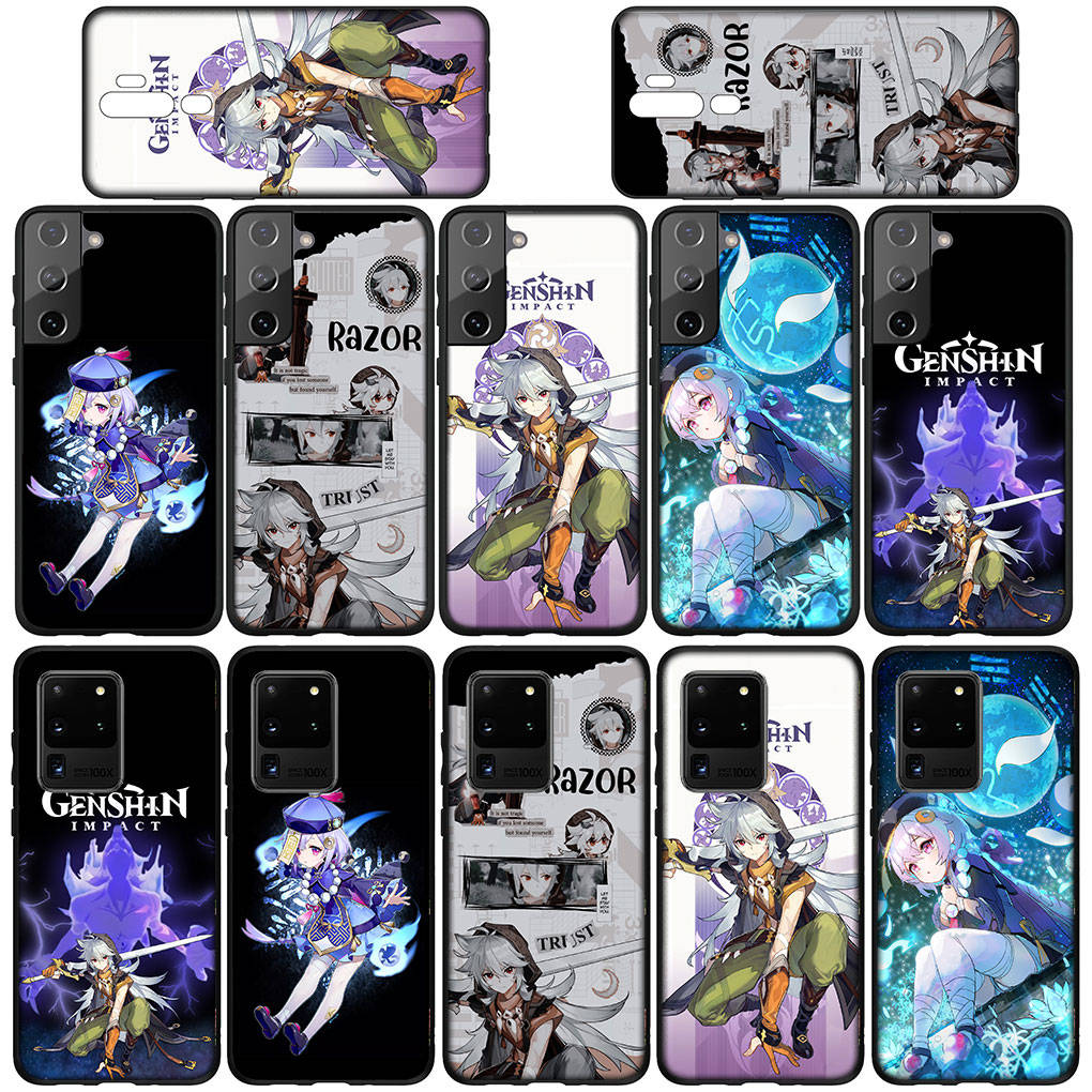 Pro Samsung Galaxy S24 S23 iPhone 16 15 14 Xiaomi Redmi Note 13 12 11 10 8 Plus 9 Pro Max X XR Pouzdro na telefon Genshin Impact Razor QiQi OPPO Huawei Cover