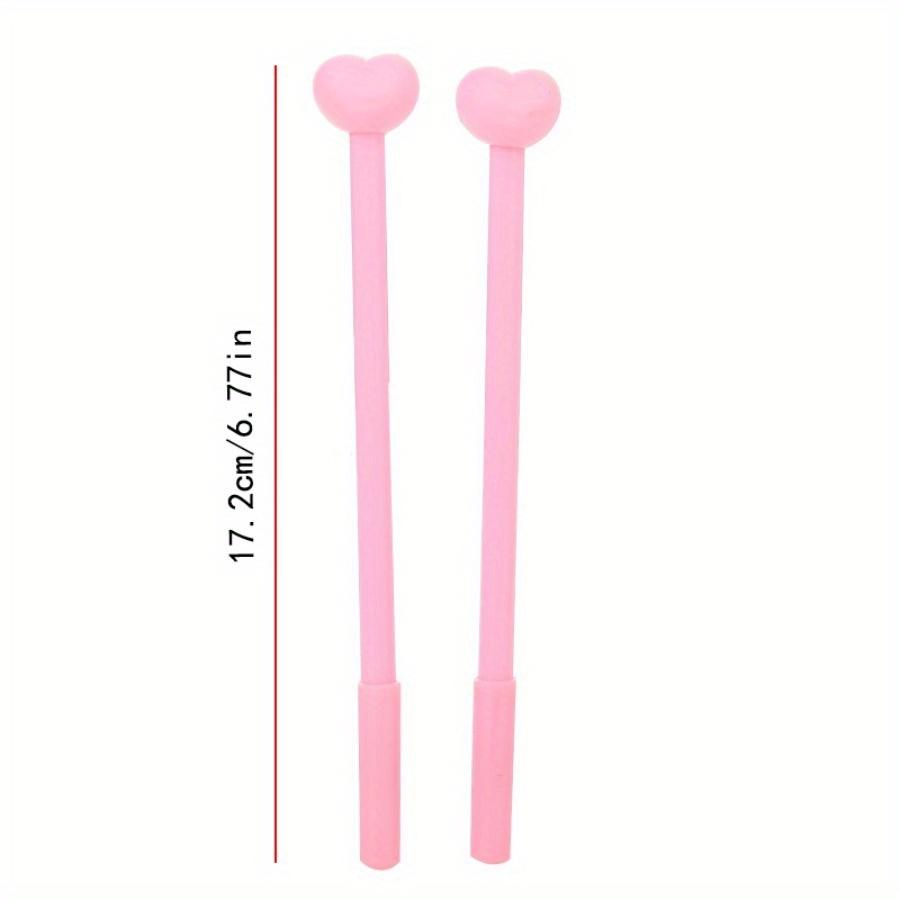 School Season 10pcs 0.5mm Creative Girly Heart Pink Series Gel Pen Cute Stationery Cartoon Love Water-based Pen Signature Pen