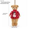 Cross-Border Christmas Decoration: Plush Teddy Bear Figurine Pendants and Ornaments